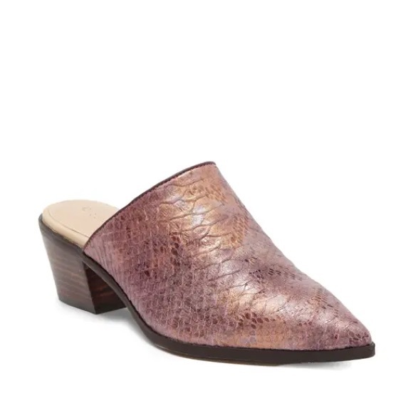 Chocolat Blu Clint Mule in Purple / Red Snake Print Size 37 / 6.5 7 - Picture 4 of 9